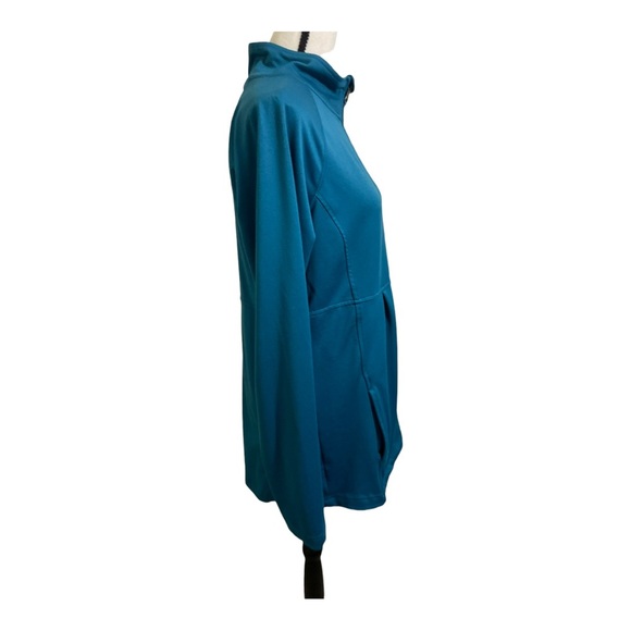 Tek Gear yoga jacket zipper front high neck zip pockets size Large Blue … - Picture 9 of 13